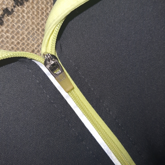 Danskin Womens Gray Neon Lime Green Track Jacket XXL - Picture 6 of 10